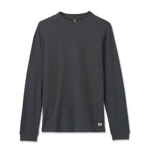 Vuori Waffle Crew, Black, Mens, Medium